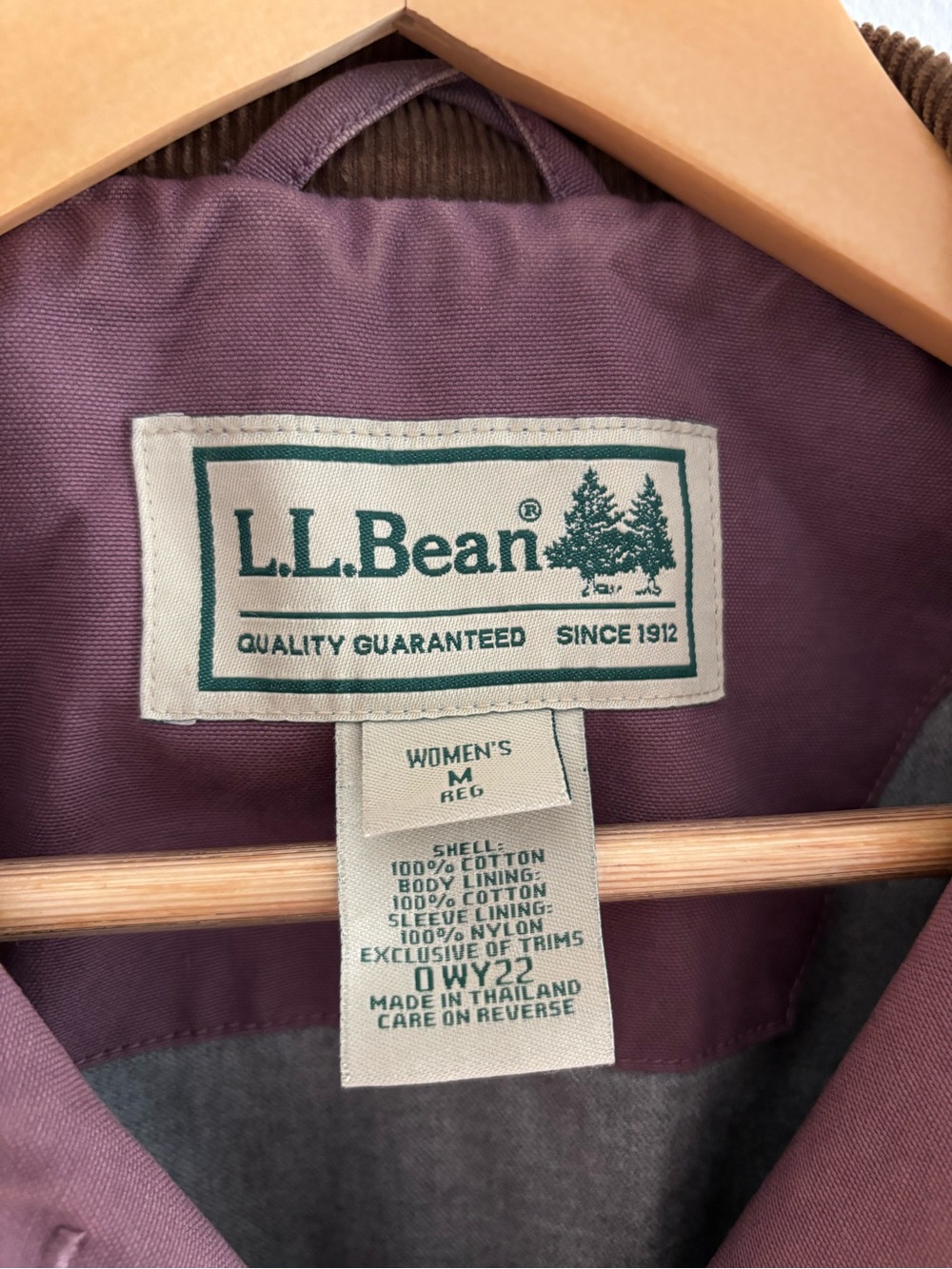 L.L. Bean Vintage Barn Chore Jacket with Brown Corduroy Trim - Picture 2 of 5